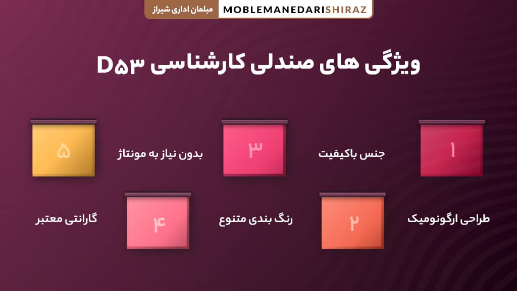 قیمت صندلی کارشناسی D53