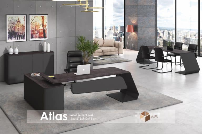 ست اداری (اطلس) صفحه وکیوم پایه فولادی
