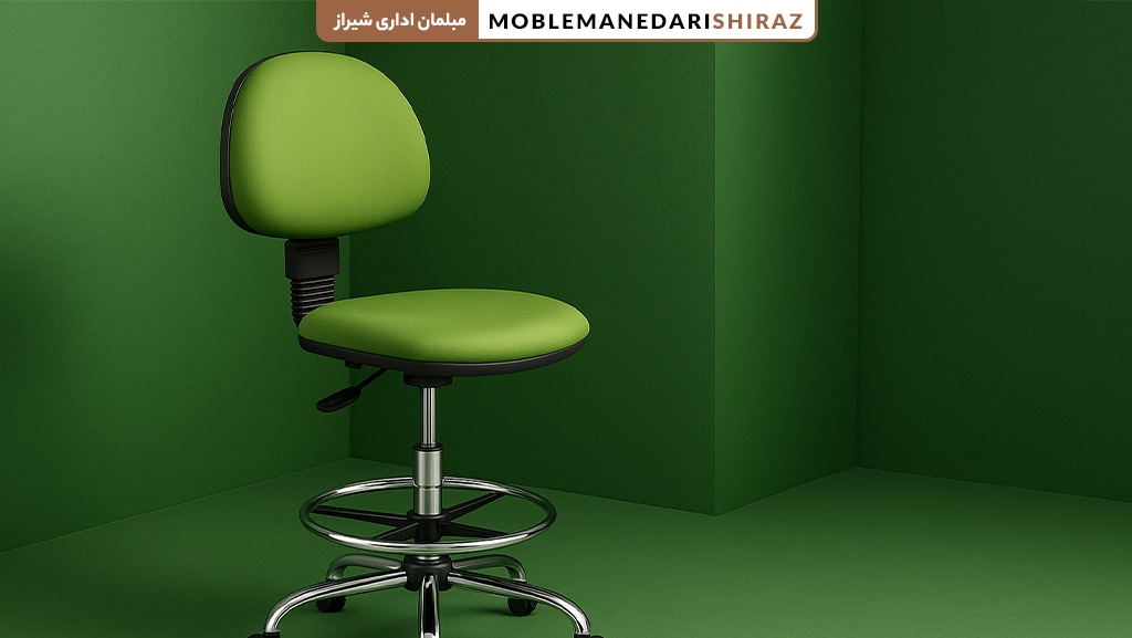 خرید و قیمت صندلی کارمندی بلند رکابدار R420c